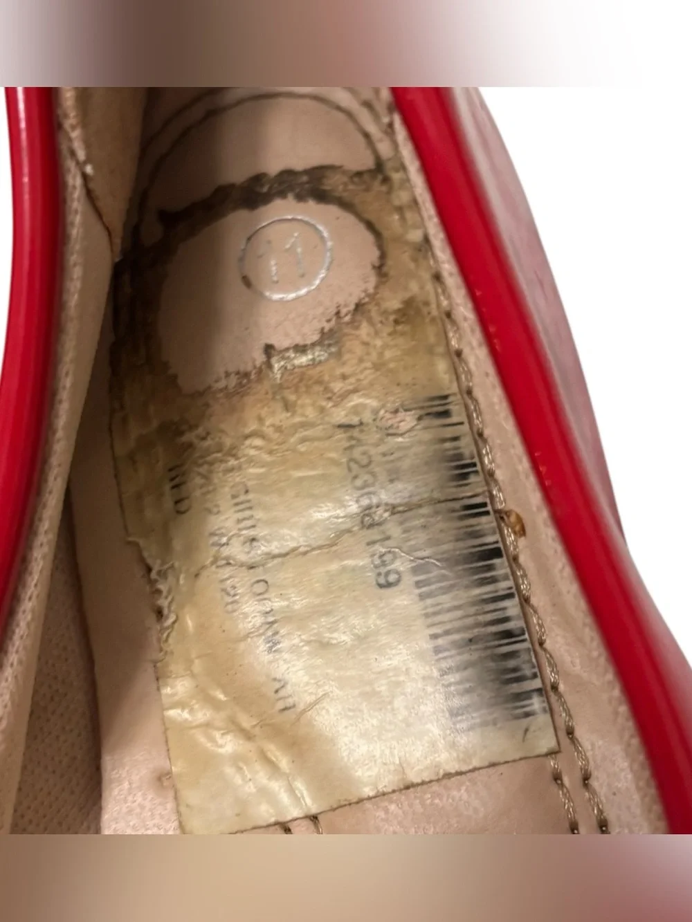 Link Comfort Red Patent Ballet Flats size 11 Toddler